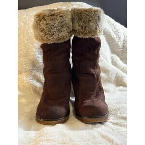 Lower East Side Tall Brown Suede Women's Boots Size 9 IN EXCELLENT CONDITION
